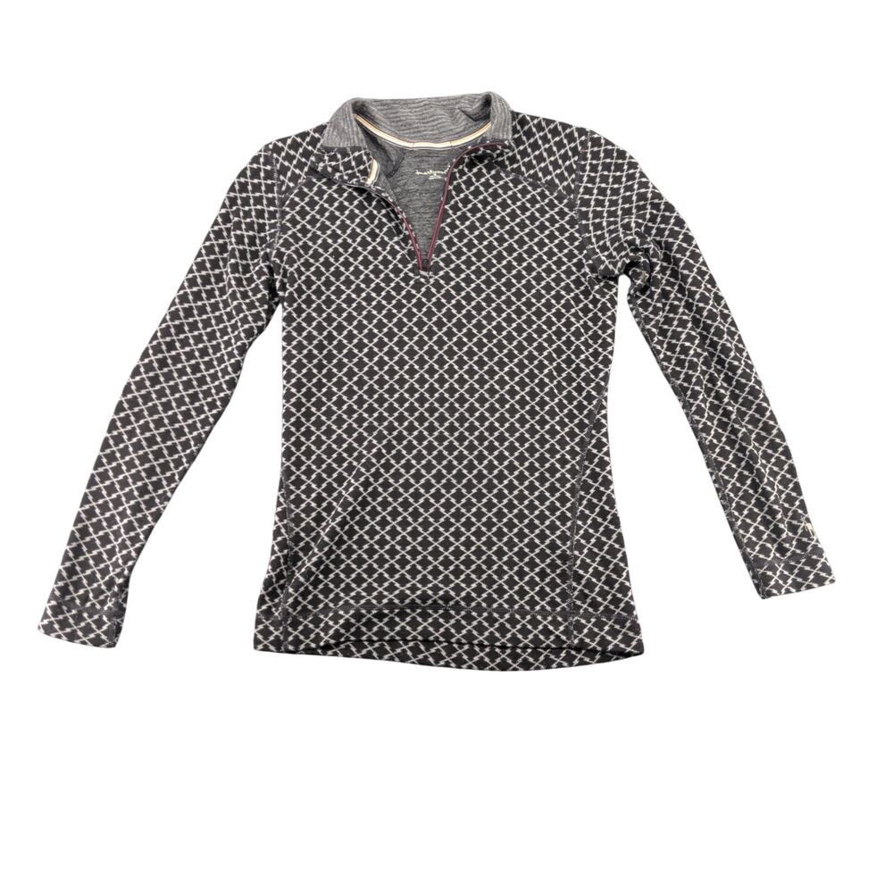 Smartwool Merino Wool Quarter Zip Pullover Women's Medium Granola Hiking Outdoor